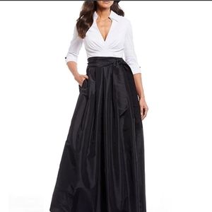 Jessica Howard 3/4 Sleeve Formal Gown